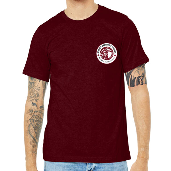 Soldier Recovery Black Shield  - Unisex Heather CVC Short Sleeve Tee Thumbnail